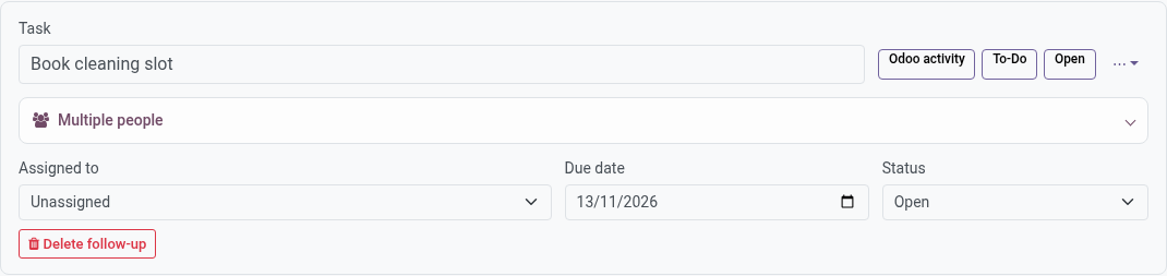 Follow-up task